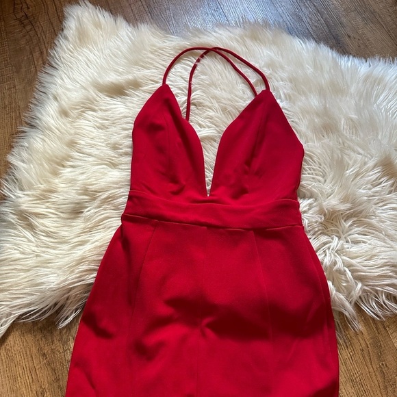 FASHION NOVA Looking At You Ruffle Maxi Dress In Red - Picture 4 of 7